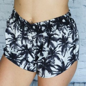 NWOT Stretchy Palm Tree Shorts